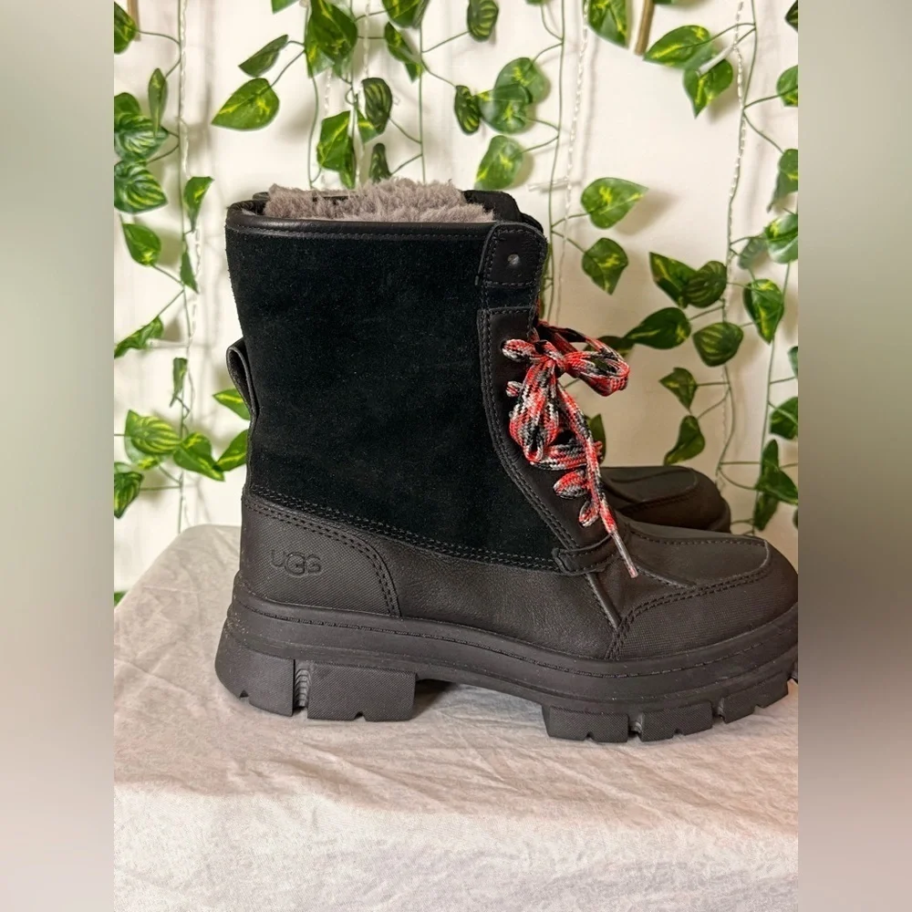UGG Ashton Addie Waterproof Boot Black Leather